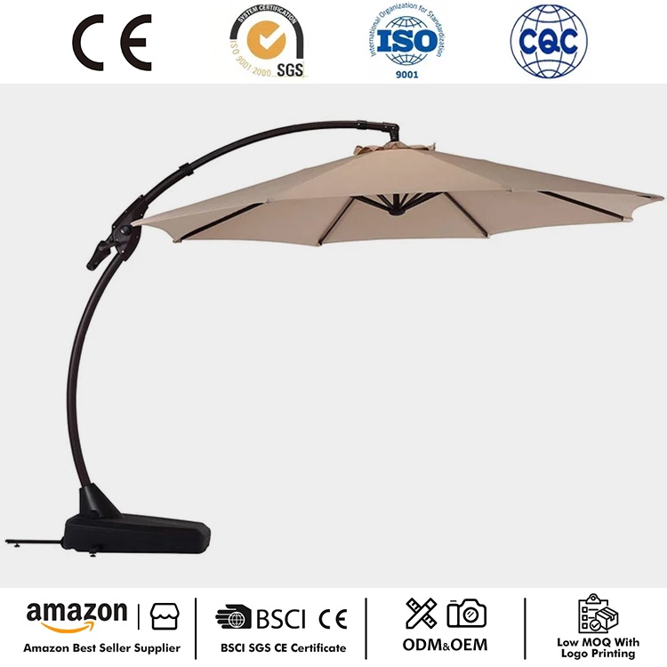 بیس کے ساتھ 12 FT کروی پیٹیو کینٹیلیور چھتری