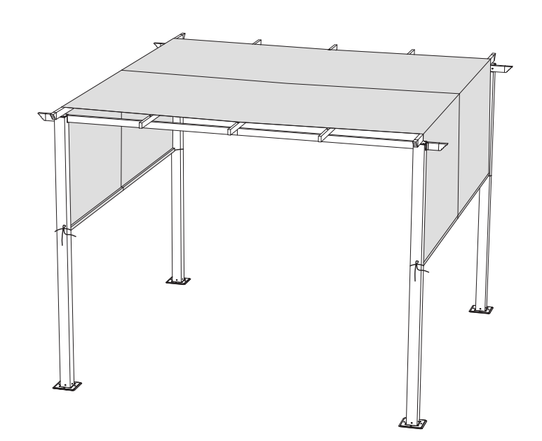 10'x10 'فلیٹ ٹاپ پرگوولا پروڈکٹ گائیڈز