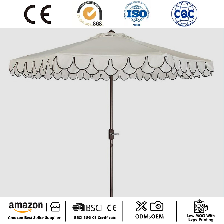 9Ft کرینک ڈبل لہراتی آنگن کی چھتری